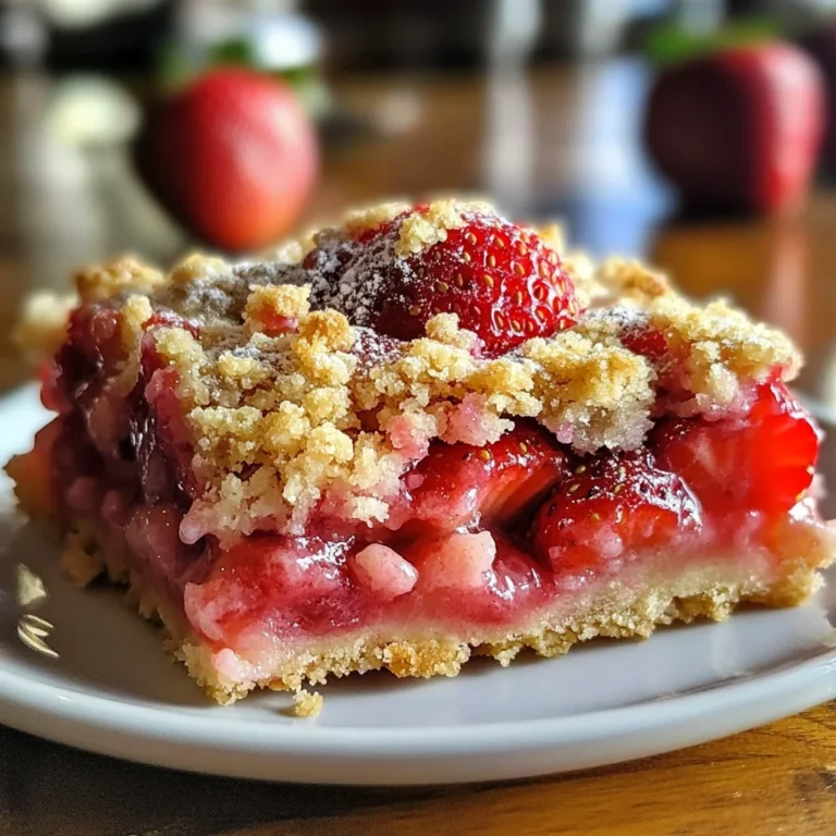 Carrés aux fraises gourmands