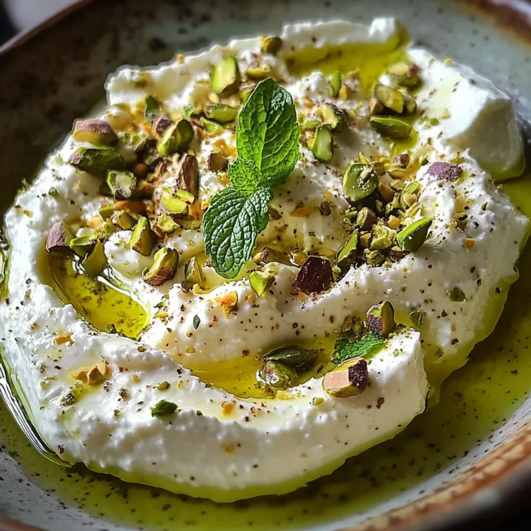 Crème de feta à la menthe et pistache