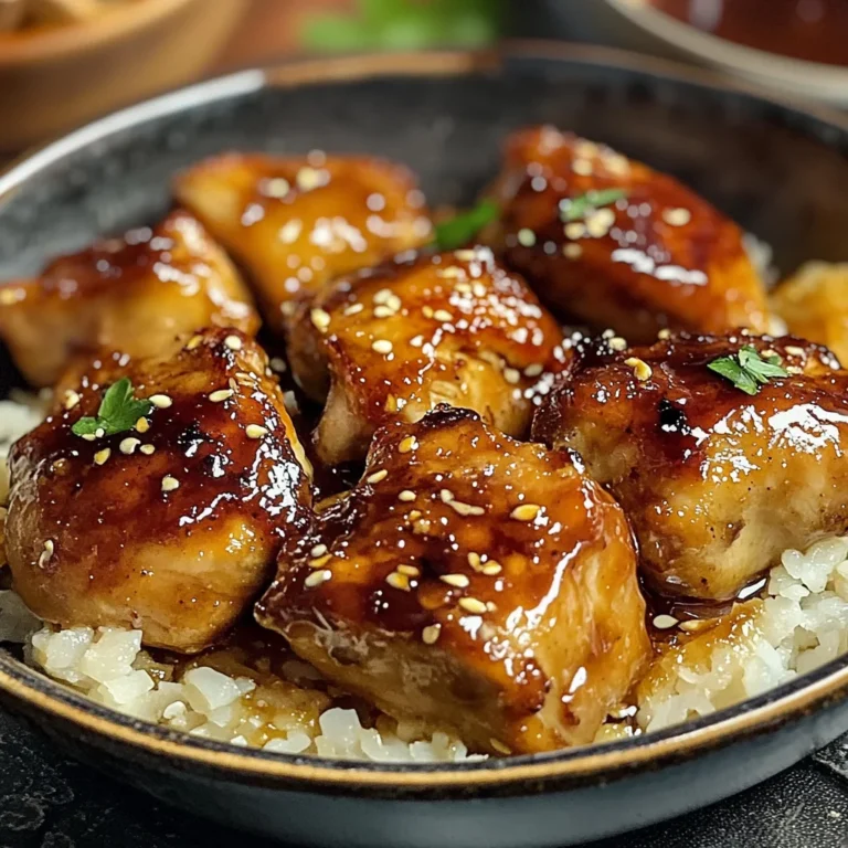 Poulet caramélisé savoureux