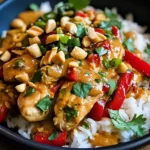 Poulet thaï sauce cacahuète