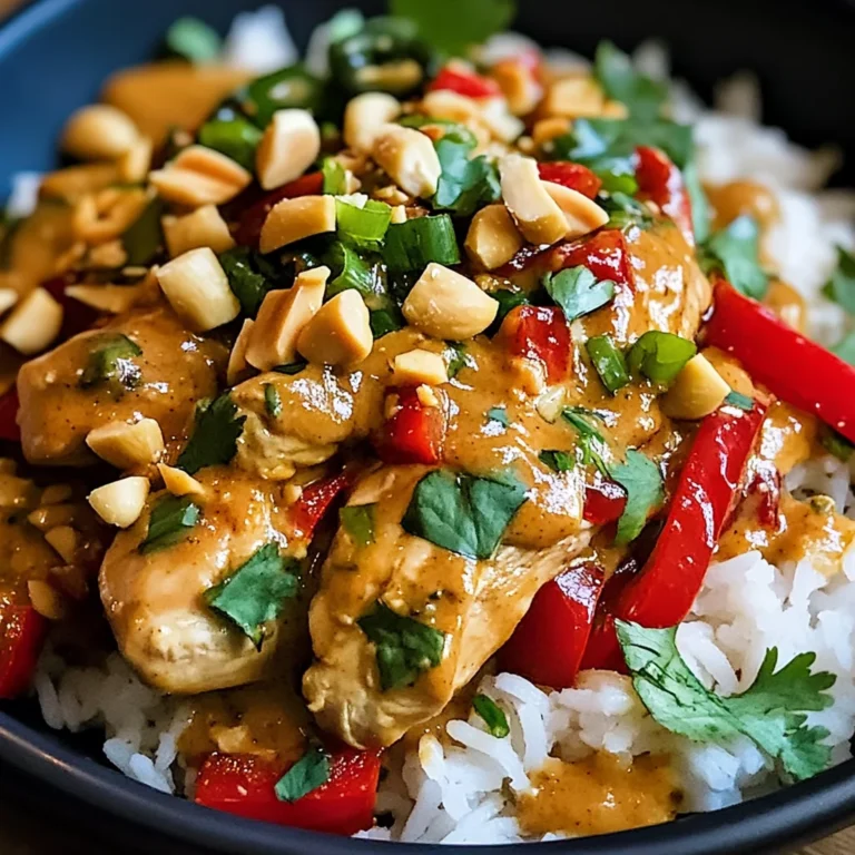 Poulet thaï sauce cacahuète