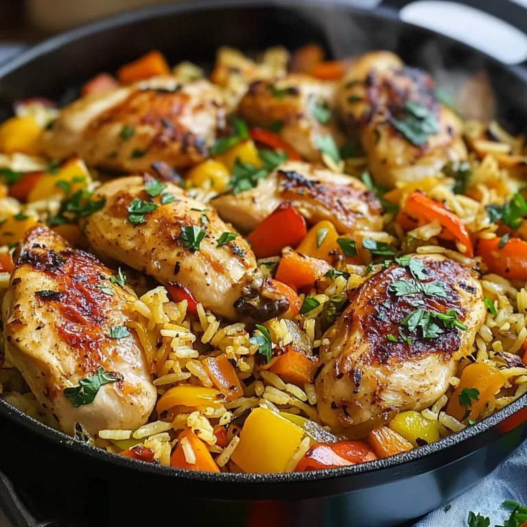 Riz au four poulet légumes