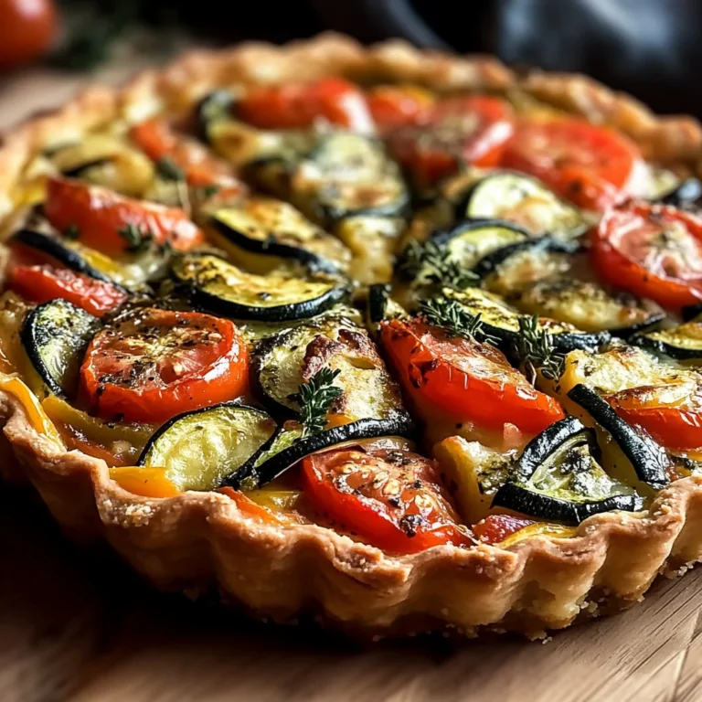 Tarte aux légumes colorés