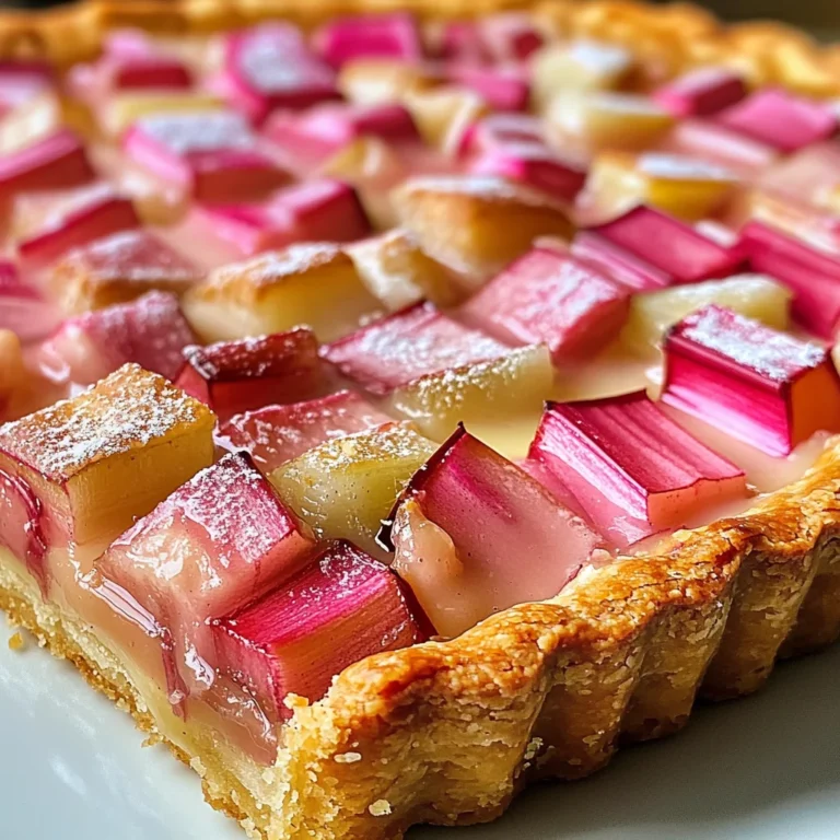 Tarte rhubarbe facile rapide