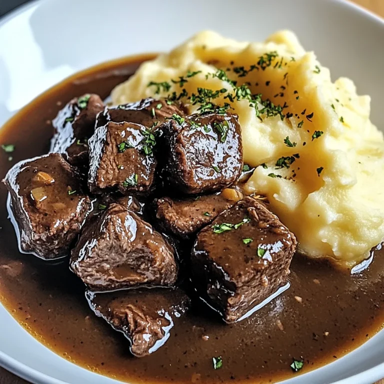Bœuf Braisé en Sauce avec Purée Maison