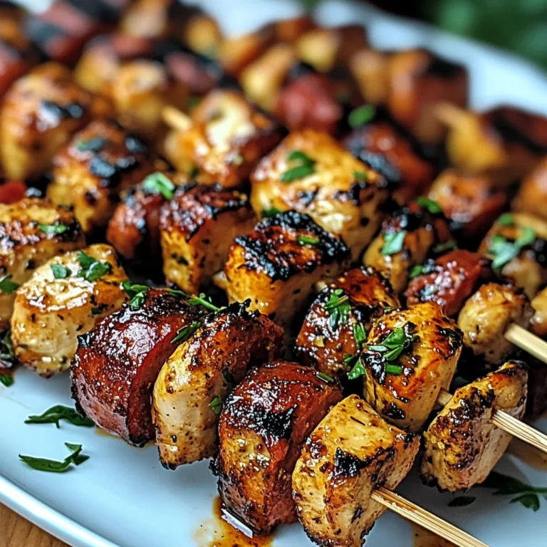 Brochettes de Poulet au Chorizo & Herbes