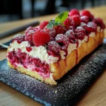 Bûche au Mascarpone et à la Framboise