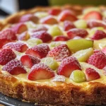 Clafoutis à la rhubarbe et fraises
