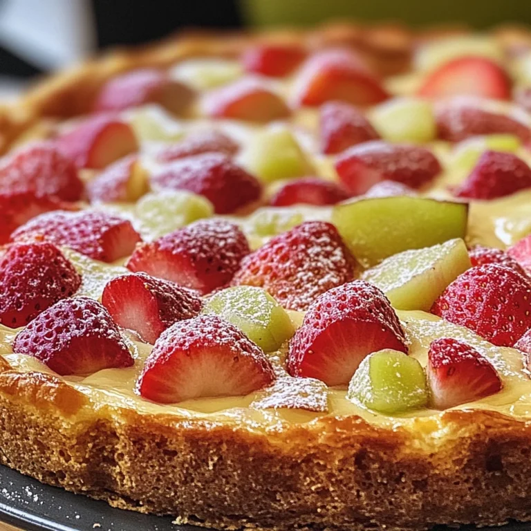 Clafoutis à la rhubarbe et fraises