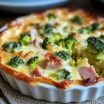 Clafoutis salé brocoli jambon de poulet
