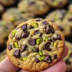 Cookies pistache et pépites de chocolat noir