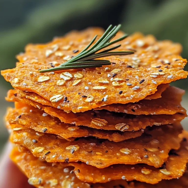 Crackers de patate douce, romarin et avoine
