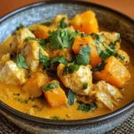 Curry onctueux de poulet et butternut