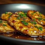 Escalopes de Poulet Caramélisées à l'Ail, Miel et Sauce