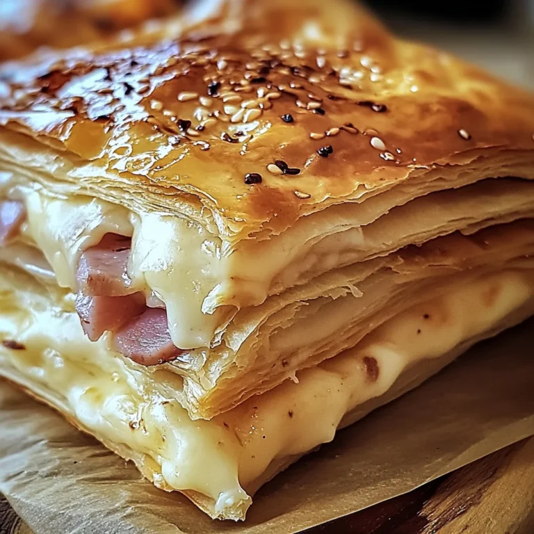 Feuilletés Croustillants au jambon de poulet et Fromage