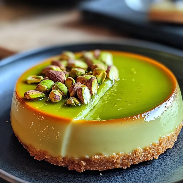 Flan Pistache Maison : Une Douceur Crémeuse à Déguster Sans Modération