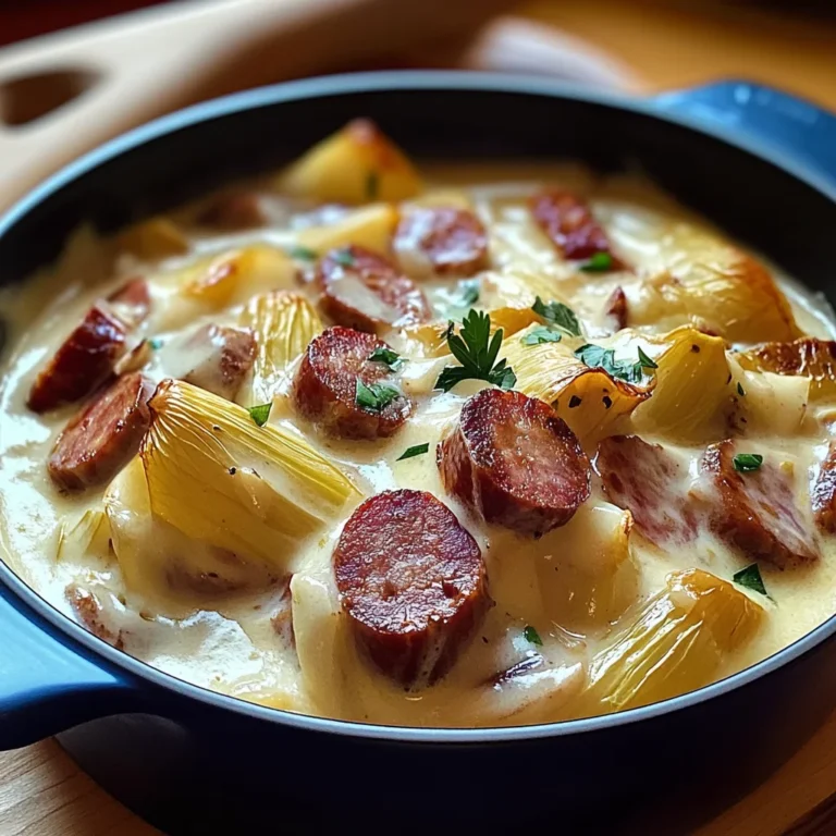 Fondue d’Endives Crémeuse aux Saucisses Fumées
