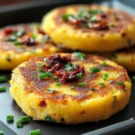Galettes de Polenta aux Tomates Séchées
