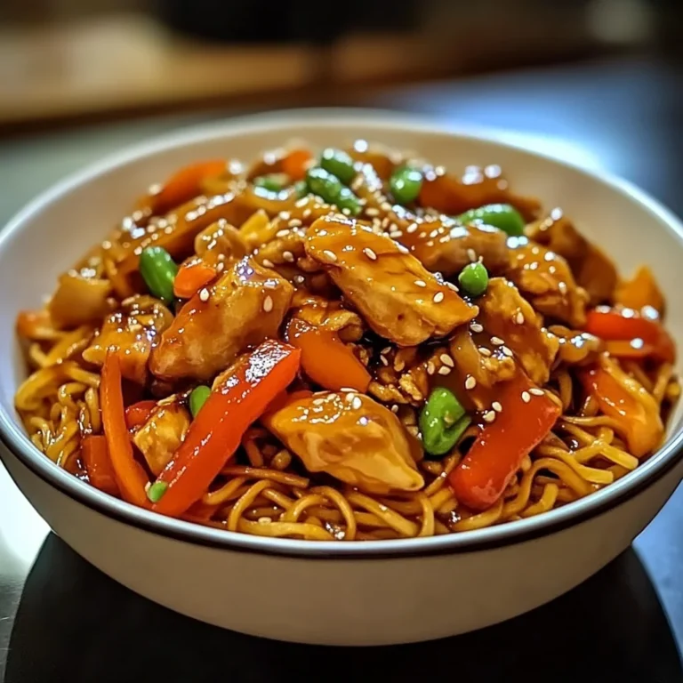 Nouilles Sautées au Poulet Caramélisé