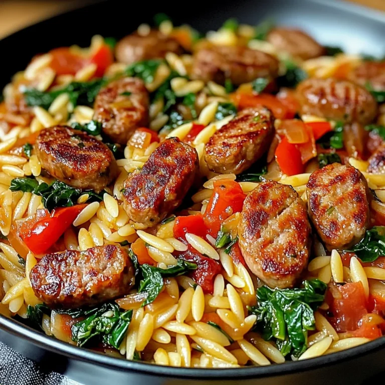 Poêlée Saucisse et Orzo