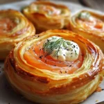 Roulés feuilletés saumon fromage