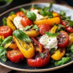 Salade de poivrons grillés à la burrata