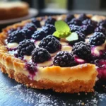 Tarte briochée aux mûres et à la crème d'amandes