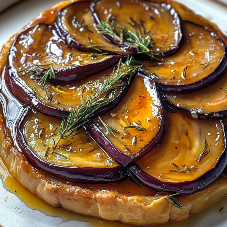 Tarte tatin aux aubergines