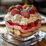 Tiramisu à la fraise avec biscuits roses de Reims